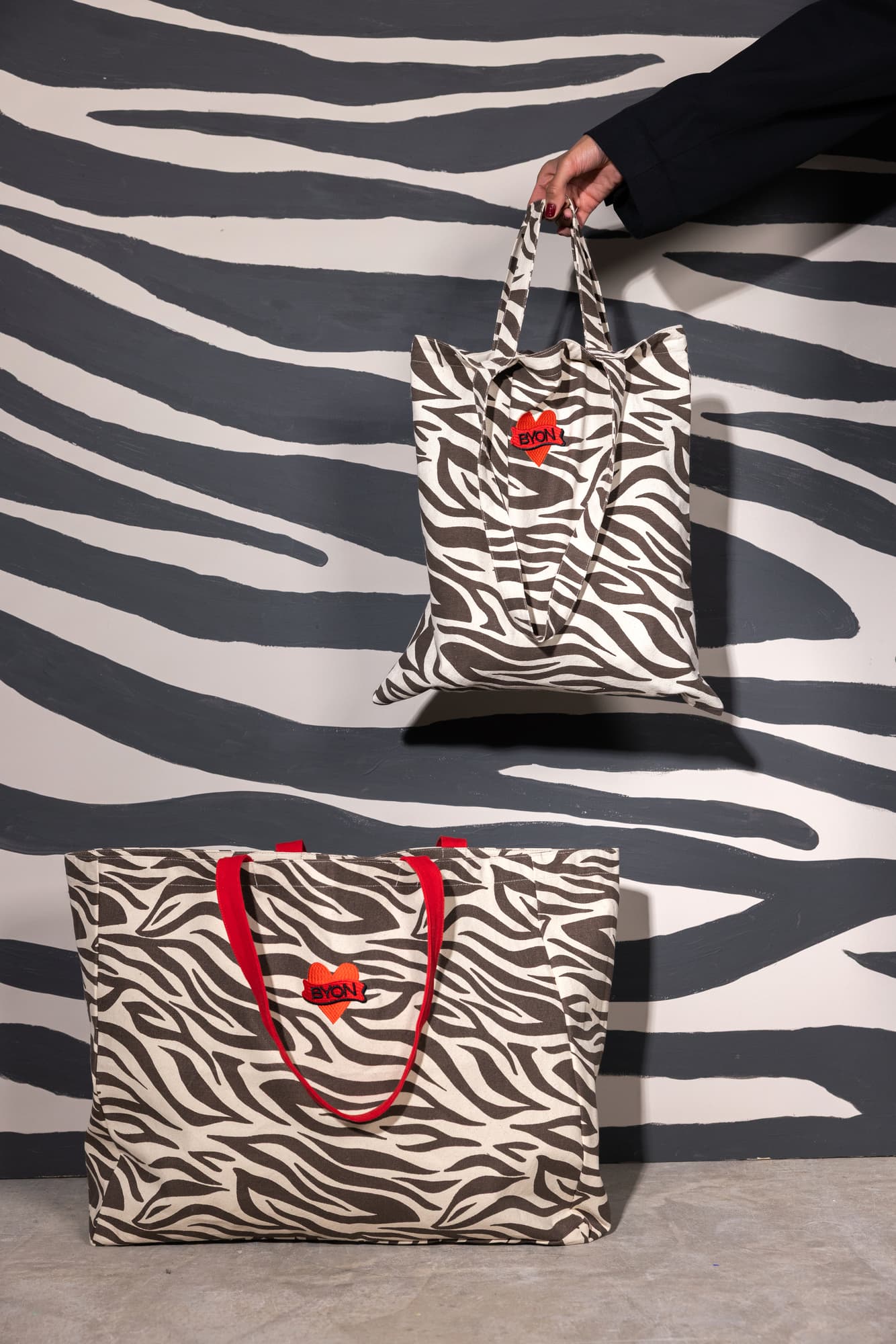 Handlenett Anima zebra