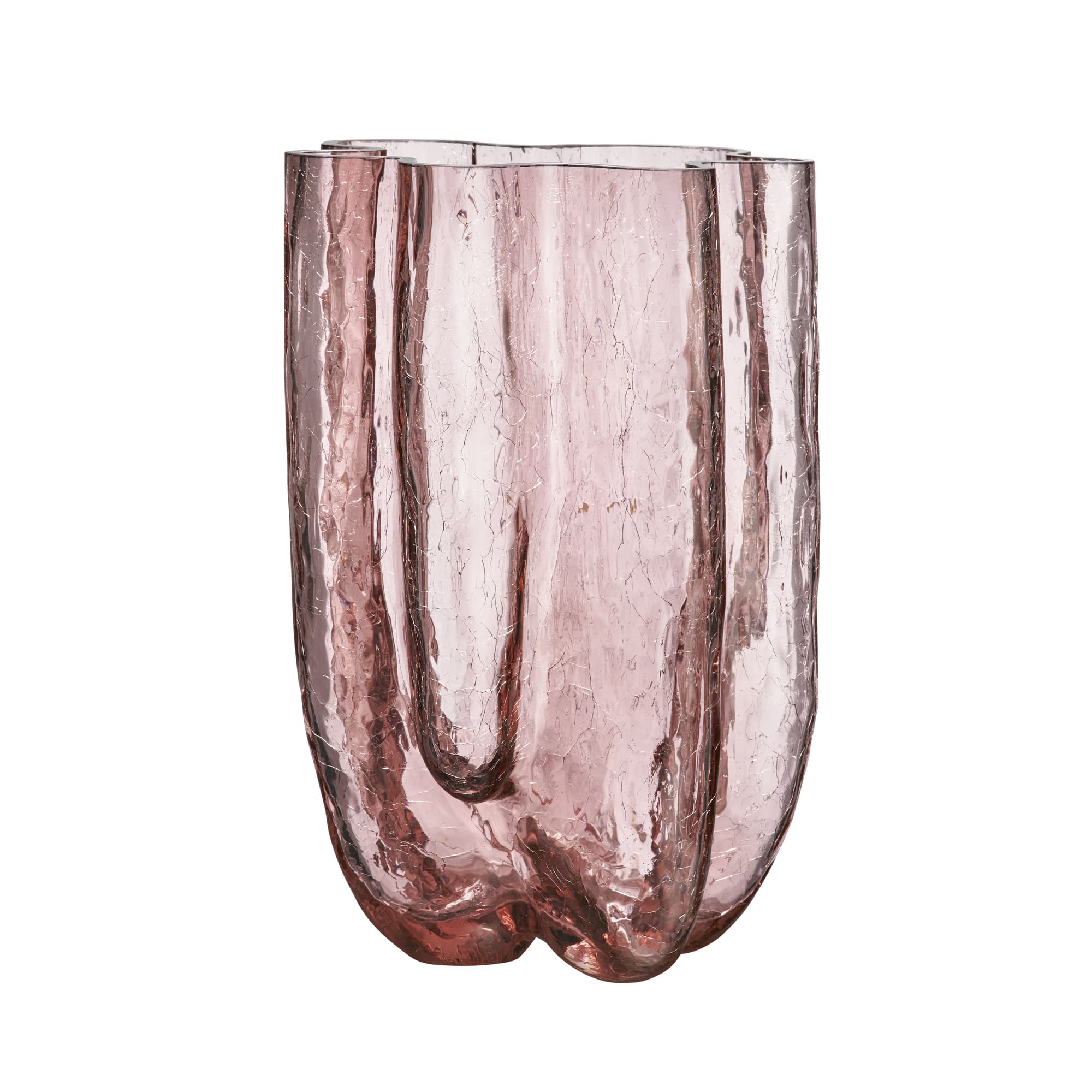 Crackle vase, rosa 370 mm